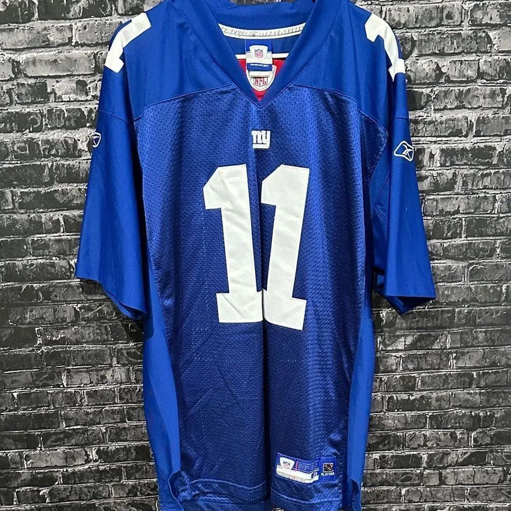 NFL NY #11 Simms Blue Reebok Jersey with Red Accents!